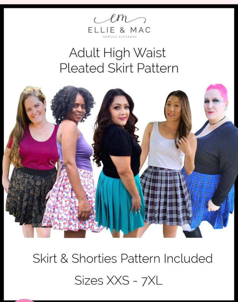 Box Pleated Skirt Sewing Pattern Pdf /PDF Sewing Patterns for - Etsy
